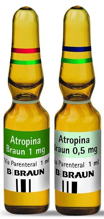 Sulfato de Atropina Apresentação: Solução injetável 0,25 mg/ml, 0,5 mg/ml e