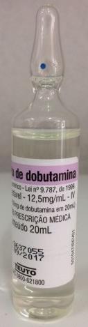 Cloridrato de Dobutamina Apresentação: Solução