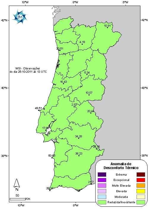 entre 9 e 10 para o período compreendido entre Maio e Setembro, o que corresponde a Muito Alto. Outro factor a ter em consideração é o Weather Stress Index (WSI).