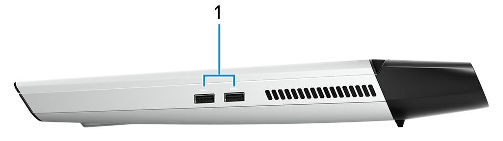 Esquerda 1 Encaixe do cabo de segurança (forma de cunha) Conecte um cabo de segurança para impedir a movimentação não autorizada do computador.