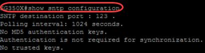 Configuração do sntp SG350X#SHOW Etapa 2.