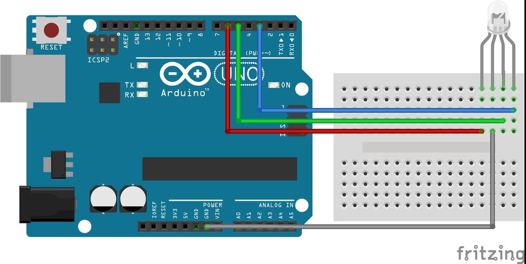 Projeto 9 Controlar as cores de um LED RGB Nessa atividade vamos usar o Arduíno para controlar a cor reproduzida por um LED RGB.