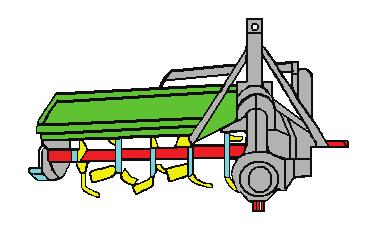 pelo sistema hidráulico. Há ainda: Fresa axial (Fig 33.1.1) também designada por fresa simétrica, fica centrada com o eixo longitudinal do tractor.