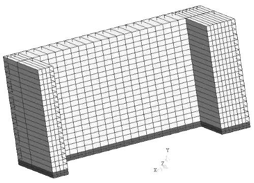 Comportamento de prismas de blocos vazados de concreto sob compressão axial e análise das 87 (a) (b) (c) (d) Figura 8 Prisma de blocos vazados de concreto com indicação de sua área elementar
