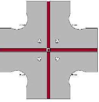 7 Estação de trabalho para quatro Lugares em X Dimensão: 1400 x 1400 x 730mm Reasons/Sistema Z/ETG 80