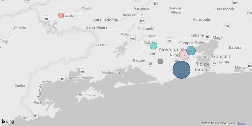 Valorização da região Metropolitana Preço pedido médio A partir do mapa de bolhas acima, podemos observar que as regiões mais próximas do eixo metropolitano possuem os preços pedidos mais elevados.