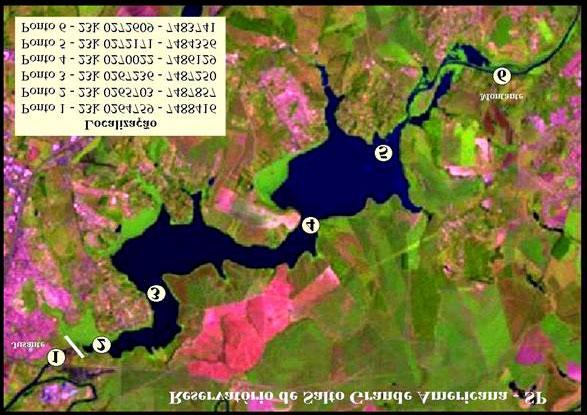 Monitoramento de fitoplâncton e microcistina no... 25 Figura 1 - Reservatório de Salto Grande, com a localização das estações de coleta.