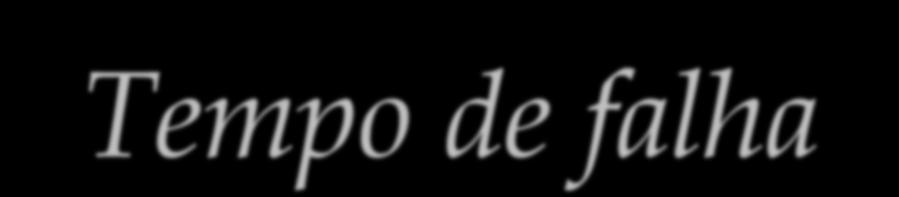 Tempo de falha Variável aleatória : tempo de falha de um componente. ( t) = F(t) rob.