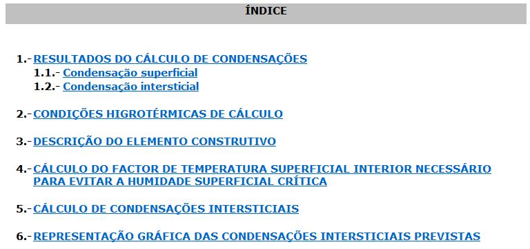 cálculo e verificações relativas à condensação