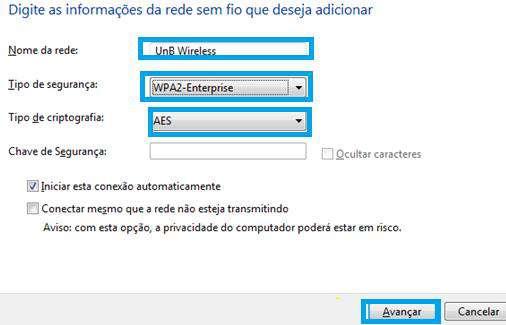 perfil de rede manualmente. Imagem 05 Criar um perfil de rede manualmente. 3.5.2.