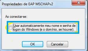 clique em OK após. Imagem 09 Validar Certificado do Servidor Desmarque a opção Validar certificado do servidor,clique em Configurar.