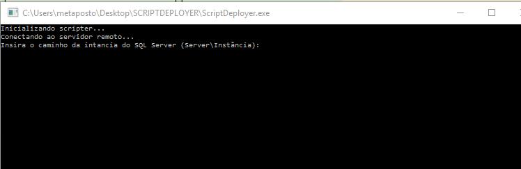 Após baixar o arquivo compactado, extraia os arquivos internos do ScriptDeployer.rar para uma pasta e execute o ScriptDeployer.