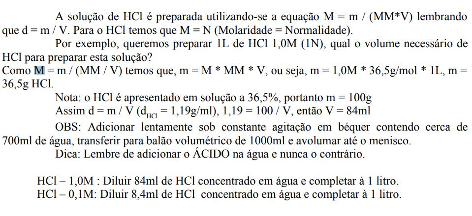 HCl 1,0