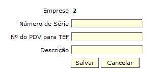 Cadastro de Pinpad Empresa> parâmetros Globais> Acesso Restrito> NFc-e/SAT> Pinpad> cadastrar.