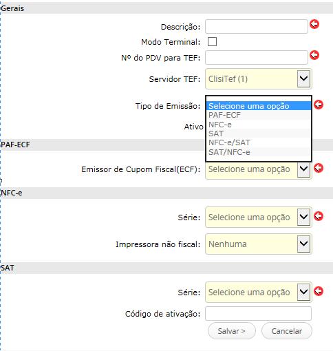 Empresa>Parâmetros Globais> POS>Estações POS>Configurar. Descrição: Formato amigável para identificar na instalação o POS exemplo: PDV caixa 1.