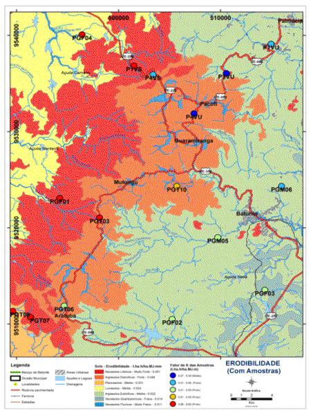 Mapa de erodibilidade e