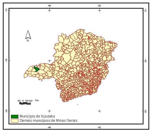 com Introdução O a Bacia do Ribeirão São Lourenço é uma importante fonte de abastecimento de água para a cidade Ituiutaba / Minas Gerais (mapa 1), a qual tem uma população, segundo IBGE 2007, de 92.