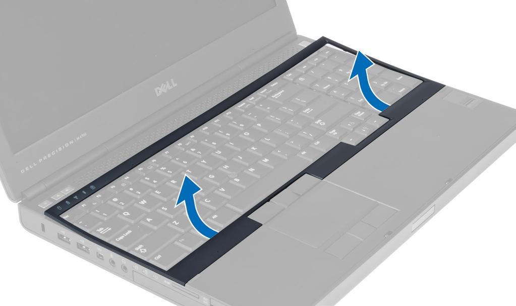 Instalar a borda do teclado 1.