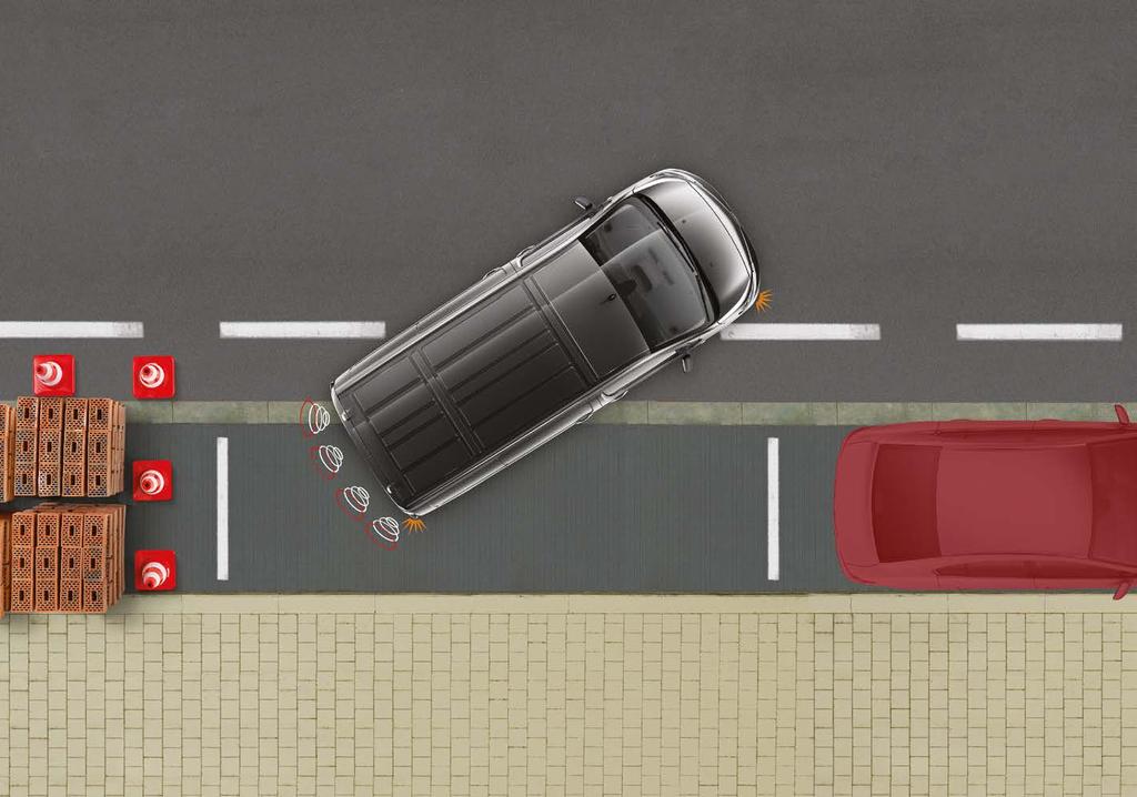 Segurança SEGURANÇA EM PRIMEIRO LUGAR Sensores de estacionamento A Proace Verso é extremamente fácil de estacionar.