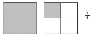 NÚMEROS RACIONAIS Calcular o mmc (3,4): MMC(3,4) = 12 1 3 ( 12 : 3 ) 1 ( 4 ) 3 e = e 12 : temos: 3 4 12 12 4 9 e 12 12 Um círculo foi dividido em duas partes iguais.