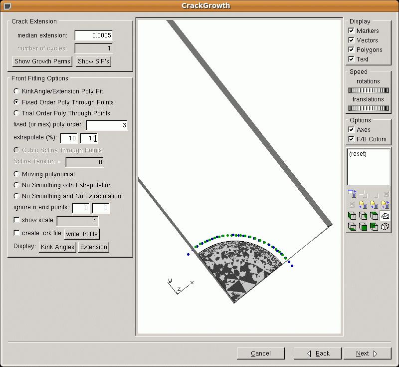 157 Figura 6.2 Ambiente FRANC3D para modelagem de trincas, Cornell University A Figura 6.