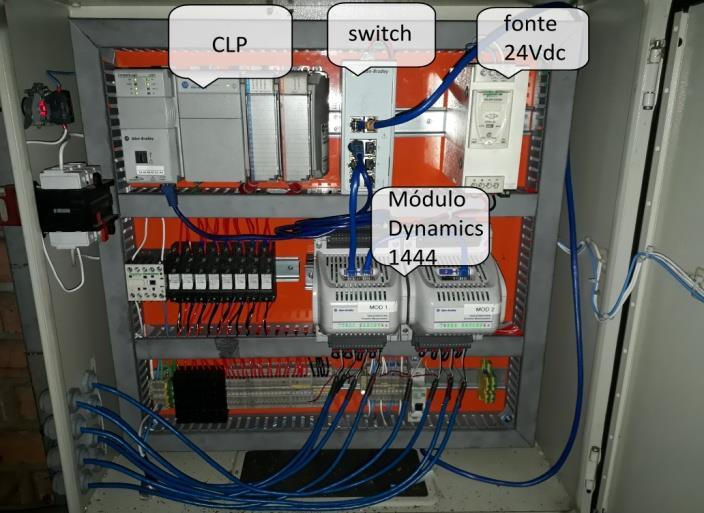 Preparação da instalação Um painel elétrico foi montado em paralelo ao painel original do exaustor com um CLP dedicado ao sistema para o tratamento dos dados coletados conforme figura 11.