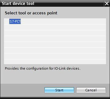 Device-Tool (S7-PCT) para a projeção do IO-Link.