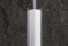 angular em aço inoxidável em meia cana para a colagem posterior em cantos interiores de tijoleira ou outros revestimentos de parede.