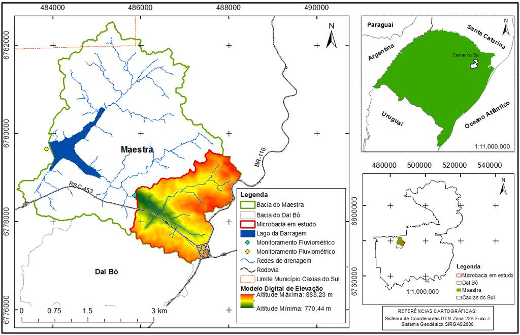 Figura 1 - Mapa de localização da microbacia. 2.