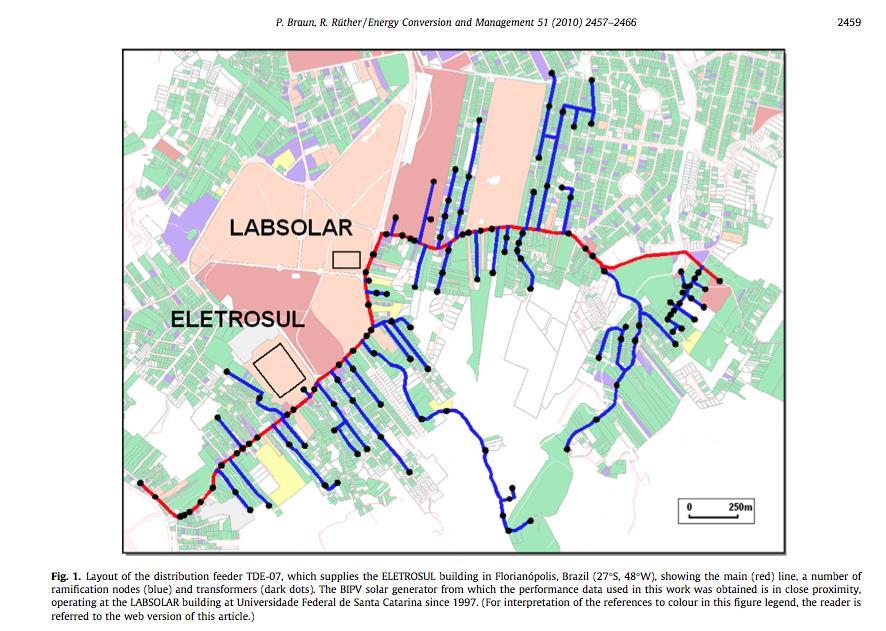 Efeitos da injeção de grandes blocos de energia solar fotovoltaica na rede urbana de distribuição Braun, P. & Rüther, R.