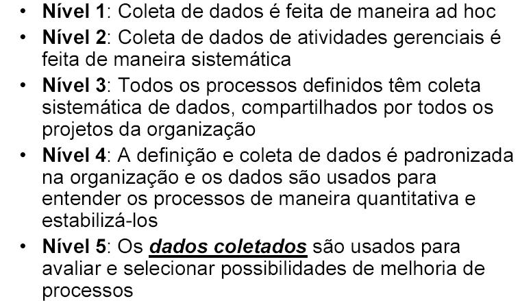 CMM em relação a MÉTRICAS CMMI - Fatores de limitação Vários são os fatores que limitam as organizações a adotarem o CMMI, tais como :