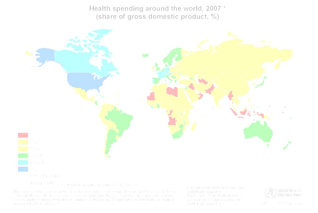 Total health expenditure: US$ 5.3 x10 12 USA: US$ 2.