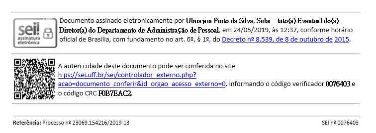 ANO LIII N. 098 27/05/2019 SEÇÃO I P. 021 DETERMINAÇÃO DE SERVIÇO - DAP Nº 39, DE 23 DE MAIO DE 2019.