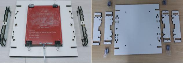 Após a montagem da plataforma esta é inserida diagonalmente como mostra Figura 4.