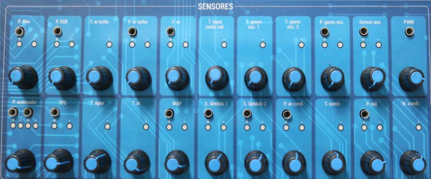 10 Sensores Utilizados para variação dos sinais enviados para o módulo de