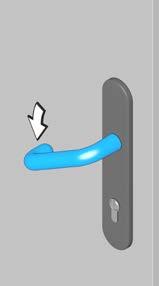 Acione o puxador ou rode a chave até ao batente no sentido de desbloqueio. 4.1.