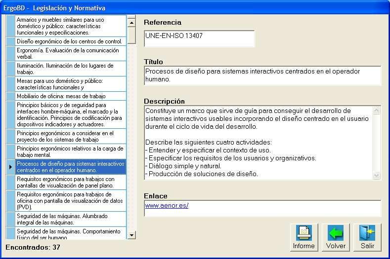 Enlace, que en las normas es la página web de la entidad autora del documento y en los textos legislativos permite acceder al documento íntegro (en formato PDF).