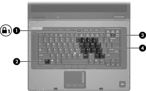 3 s numéricos O computador possui um teclado numérico incorporado e admite teclados numéricos externos opcionais ou teclados externos opcionais que