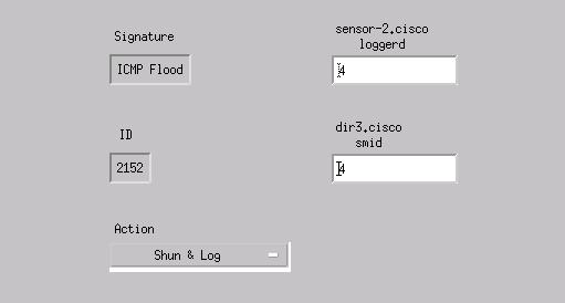 11. Escolha a inundação ICMP com um ID de 2152, e o clique altera.