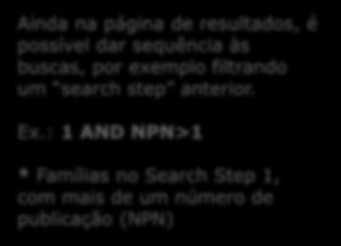 Ainda na página de resultados, é possível dar sequência às buscas, por exemplo filtrando um search