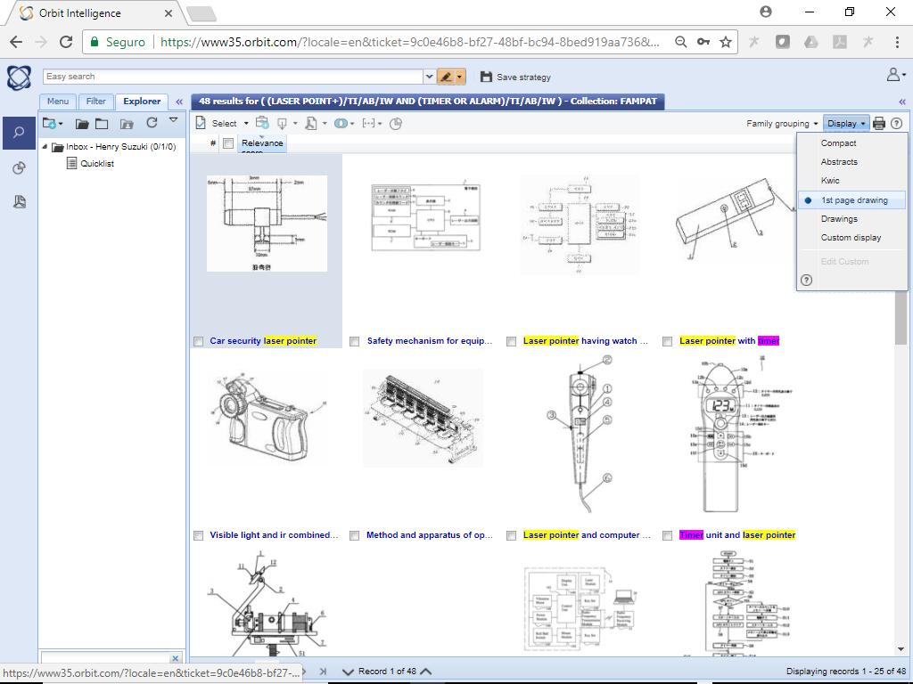 Agora, a tela está no modo de visualização 1st page Drawing.