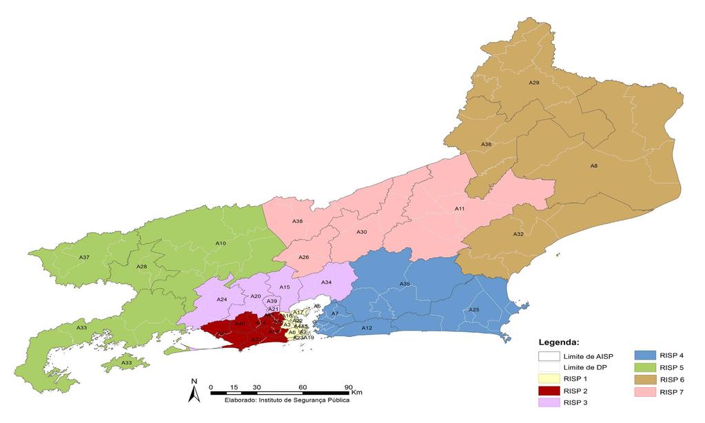 Dossiê Mulher 2016 101 Mapa de Áreas Integradas de