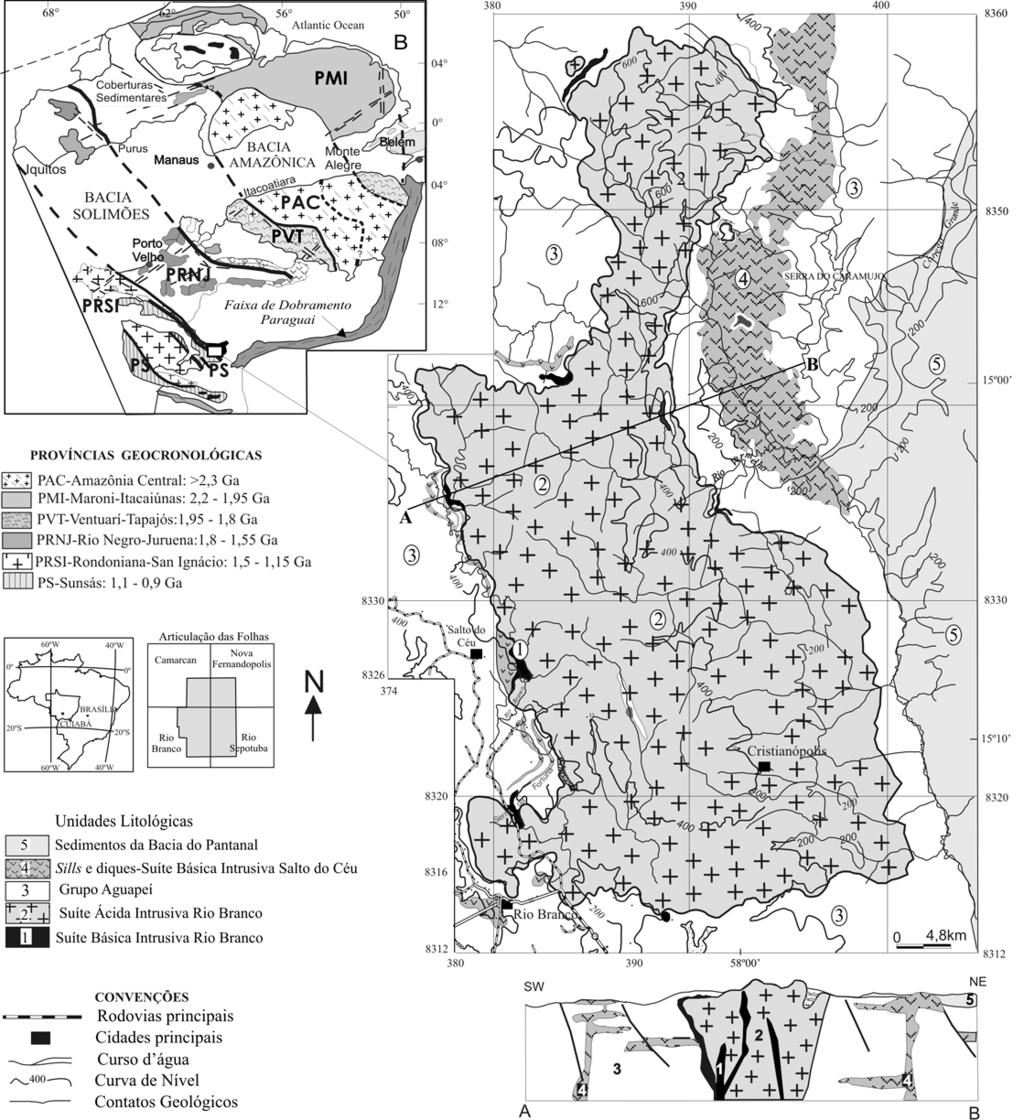 Larissa Marques Barbosa de Araújo et al. a idade de cristalização do magma félsico e condizentes com as idades obtidas por Geraldes (2000).