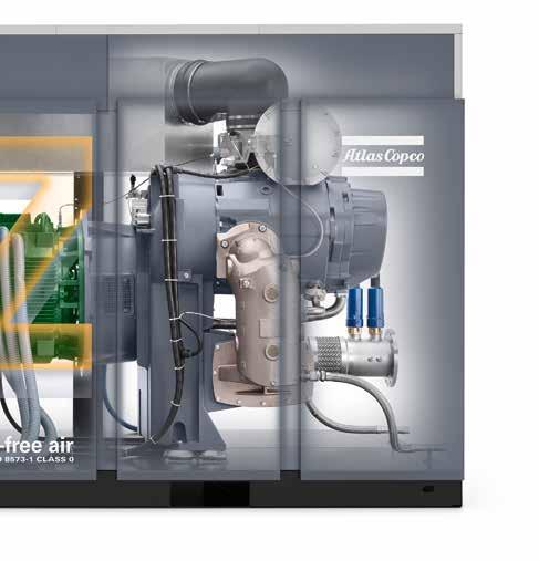 Unidade de controle avançado Elektronikon Sistema de controle integrado para o compressor.