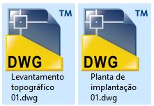 Uma vez que o levantamento topográfico e a implantação estão já no ficheiro de arquitetura, os ficheiros DWG, não precisam ser assinados digitalmente. 2.