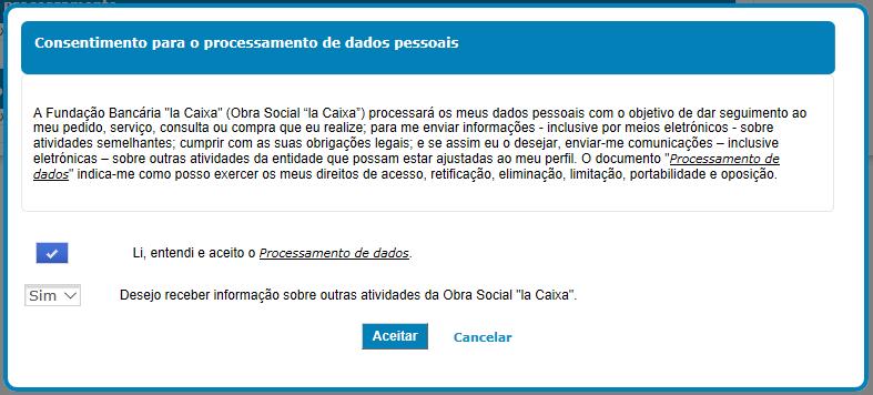 Depois de ter clicado no botão Completar, deverá indicar o título do seu projeto e ler e aceitar as