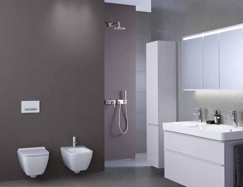A série Geberit Smyle atinge o nível mais elevado de conforto na casa de banho graças ao seu sentido de ordem e utilização eficiente do espaço.
