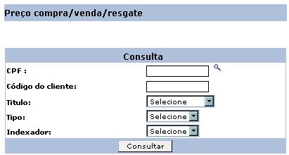 Estão disponíveis para consulta, os títulos dos investidores que foram vendidos, resgatados e