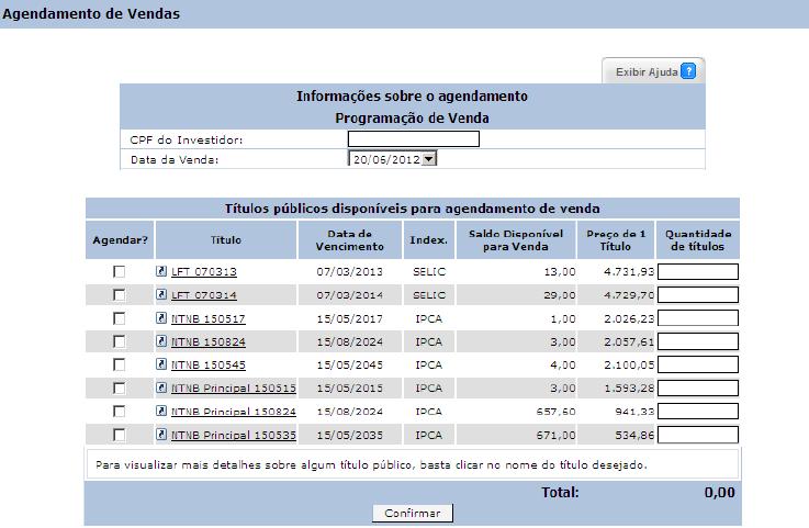 Com esses parâmetros definidos, é necessário confirmar o agendamento, o qual poderá ser editado ou cancelado até um dia antes da data agendada.