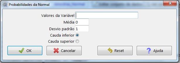 DISTRIBUIÇÃO NORMAL Usando o R Para obter probabilidades da distribuições normal utilizase: Distribuições Distribuições Contínuas Distribuição Normal Probabilidades